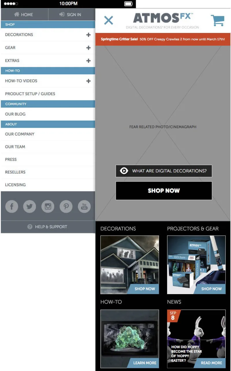 AtmosFX responsive mobile navigation direction. 40