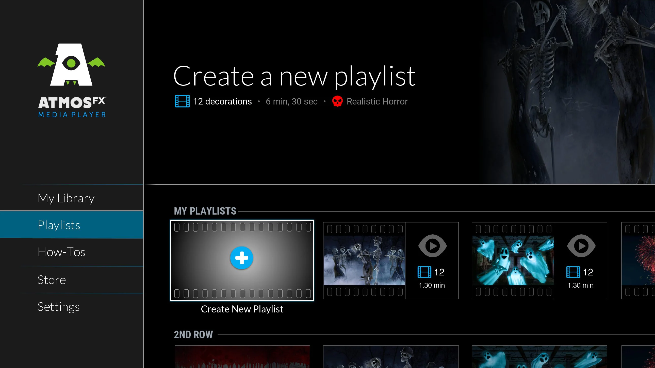 AtmosFX Media Player final playlist playback interface. 03