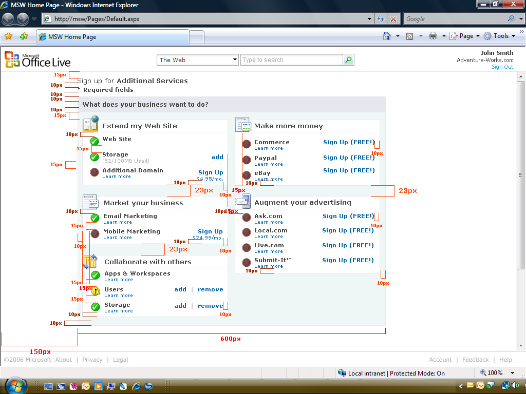 Office Live Configurator option 07