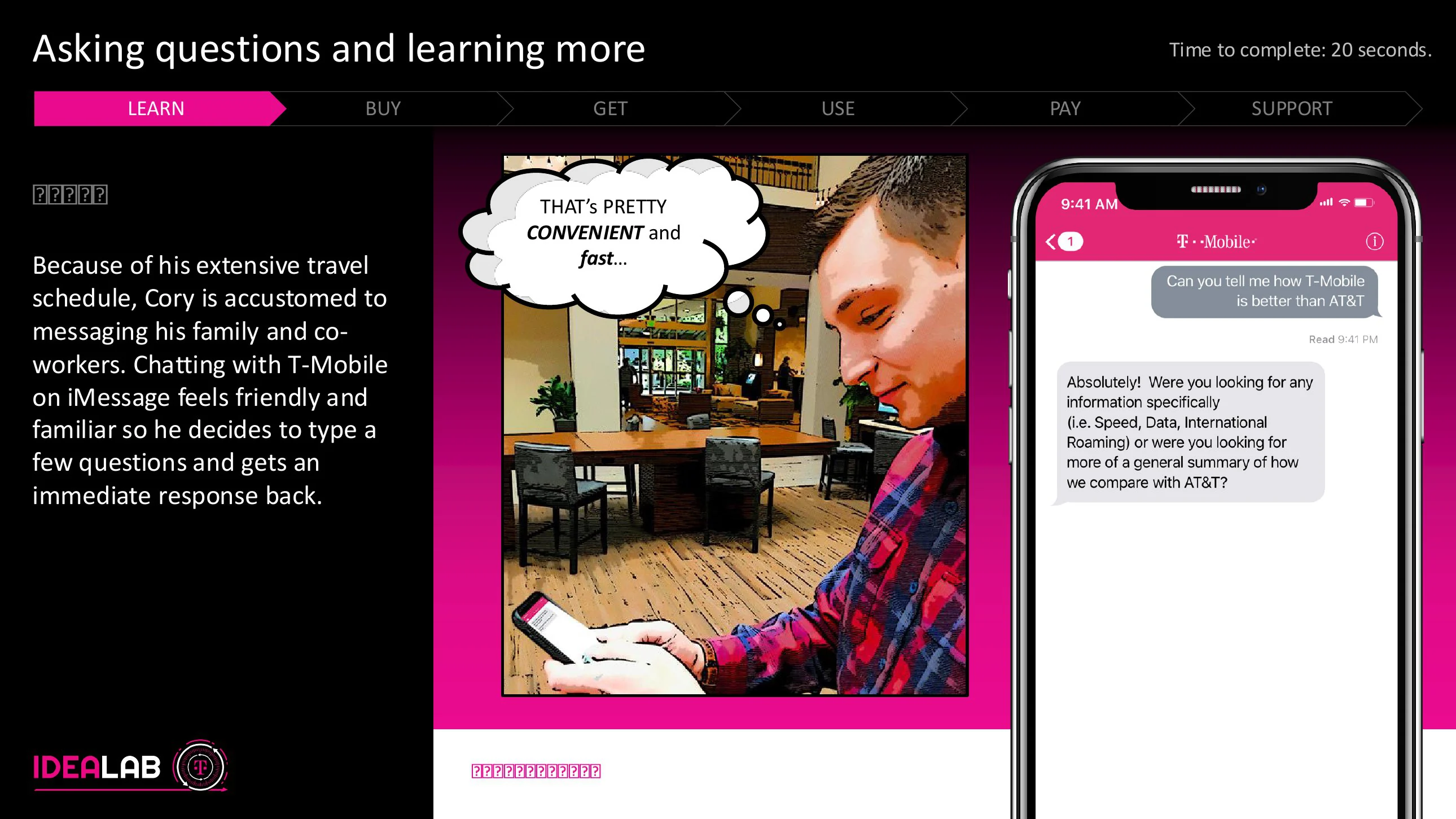 SAMSE storyboard: a customer asks questions and learns through chat. 04